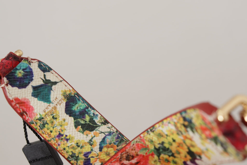 Dolce & Gabbana Red Exotic Leather Crystals Reversible Shoulder Strap Dolce & Gabbana