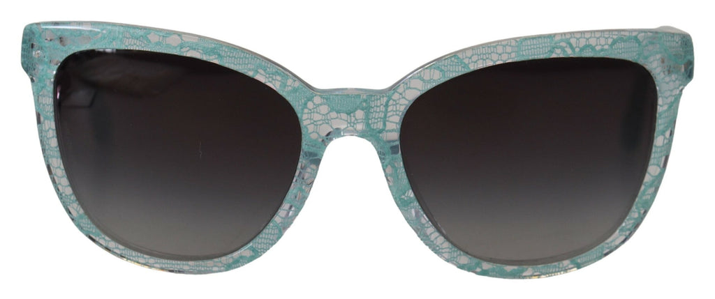Dolce & Gabbana Blue DG4190 Lace Crystal Acetate Butterfly Sunglasses Dolce & Gabbana