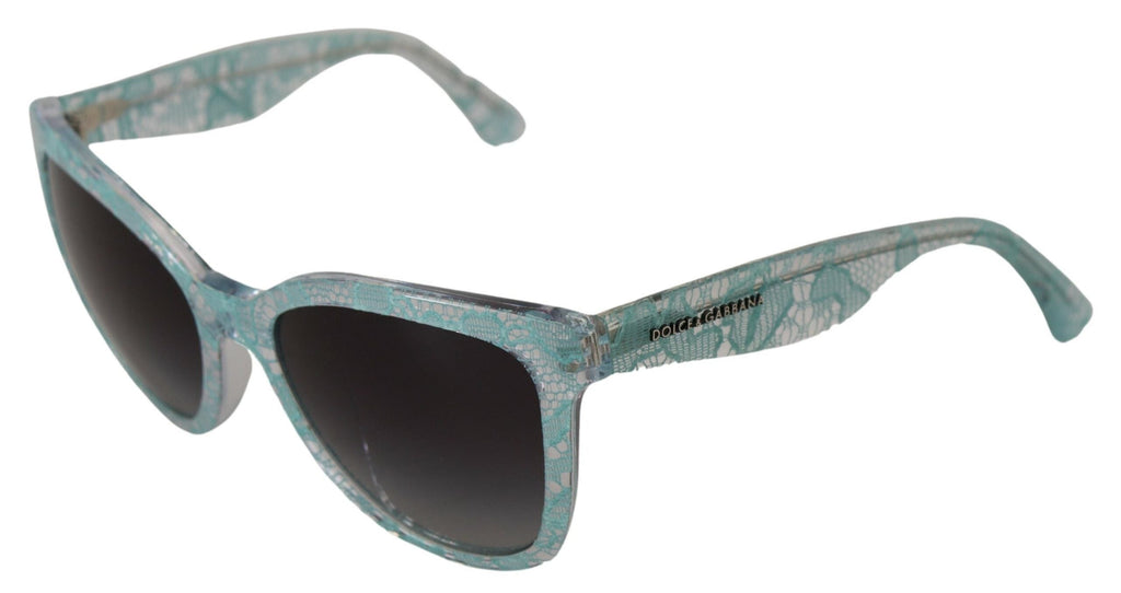 Dolce & Gabbana Blue DG4190 Lace Crystal Acetate Butterfly Sunglasses Dolce & Gabbana
