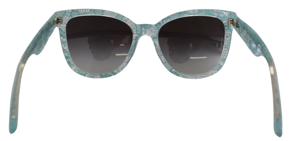 Dolce & Gabbana Blue DG4190 Lace Crystal Acetate Butterfly Sunglasses Dolce & Gabbana