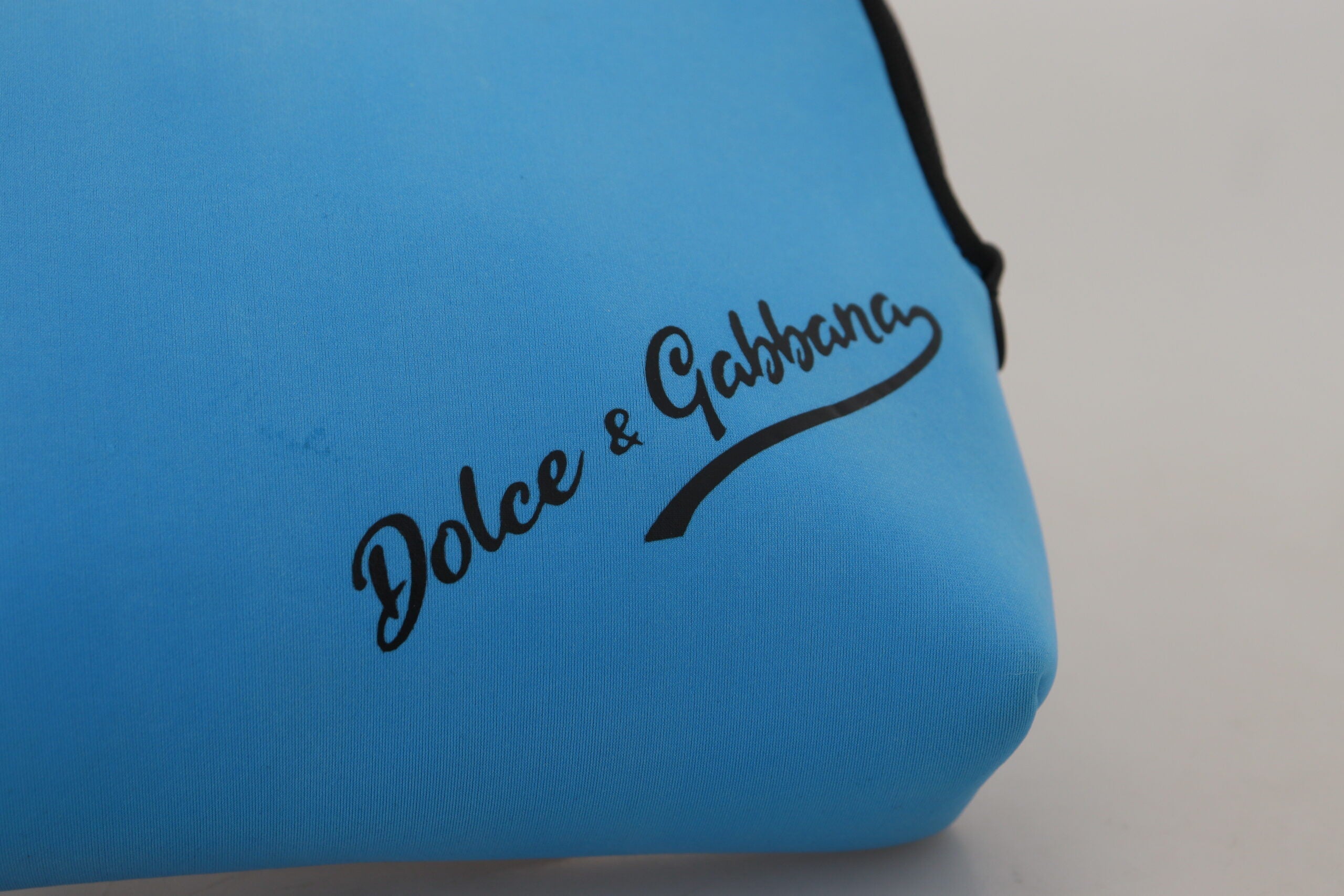 Dolce & Gabbana Blue Logo Print Hand Pouch Leopard Print Toiletry Bag Dolce & Gabbana