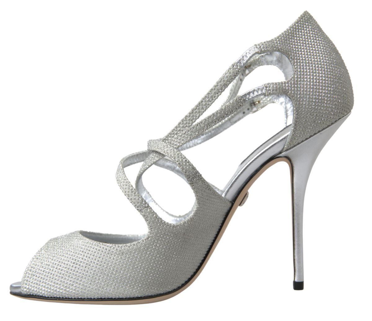Dolce & Gabbana Silver Shimmers Sandals Heel Pumps Shoes Dolce & Gabbana