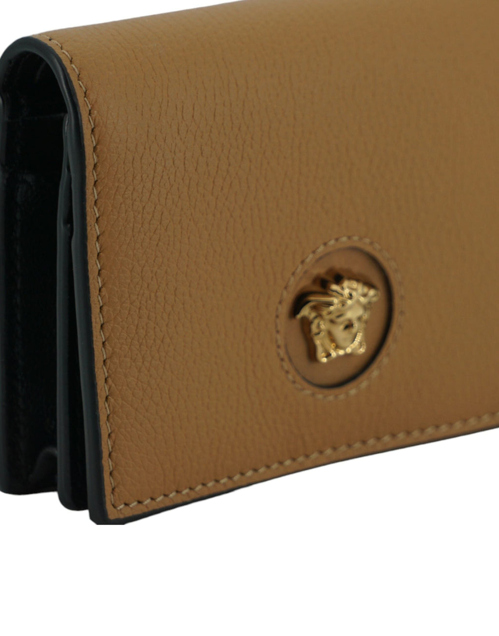 Versace Elegant Compact Leather Wallet in Brown Versace