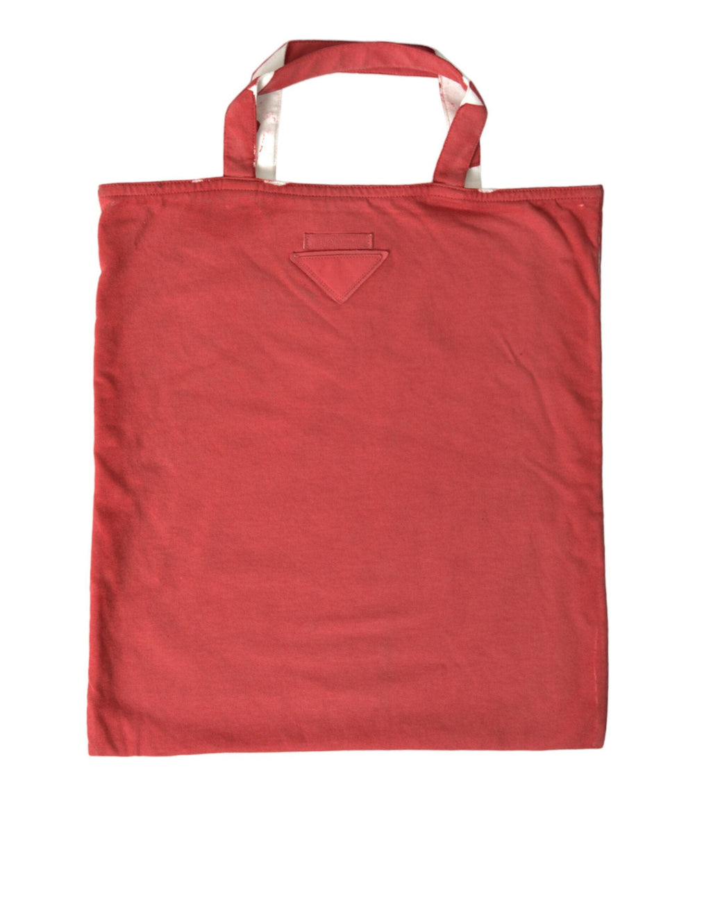 Prada Red Jersey Fabric Logo Shoulder Shopping Tote Bag Prada