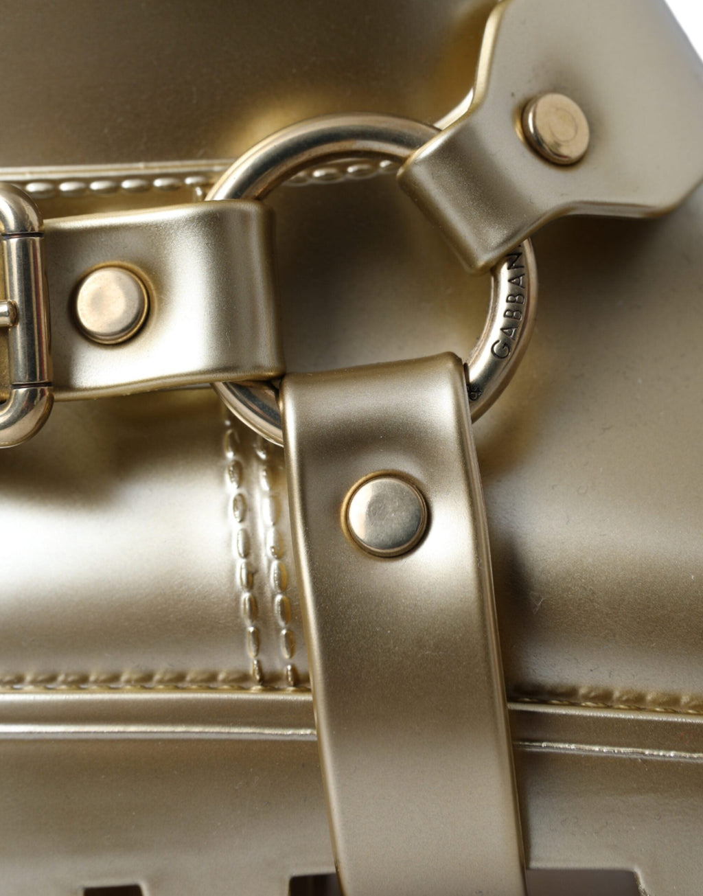 Dolce & Gabbana Metallic Gold Rubber PVC Rain Boots Shoes Dolce & Gabbana