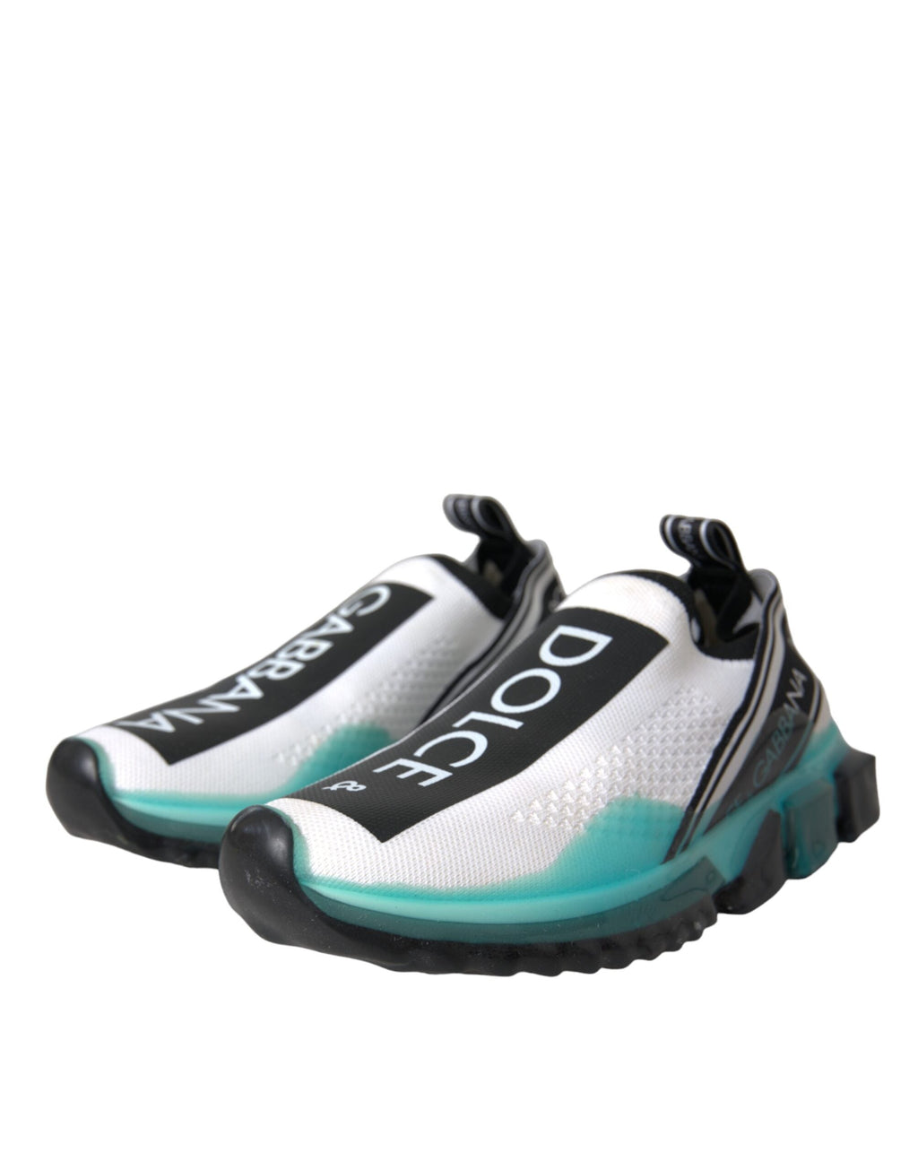 Dolce & Gabbana Black White Blue Slip On Sorrento Sneakers Shoes Dolce & Gabbana