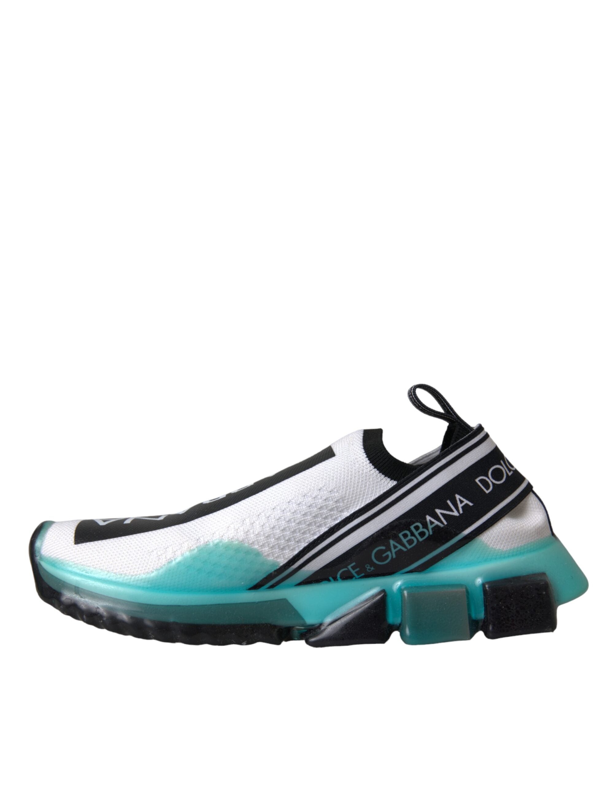 Dolce & Gabbana Black White Blue Slip On Sorrento Sneakers Shoes Dolce & Gabbana