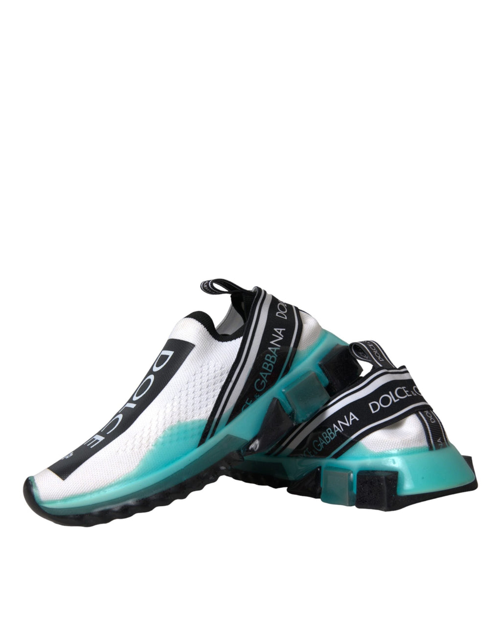 Dolce & Gabbana Black White Blue Slip On Sorrento Sneakers Shoes Dolce & Gabbana