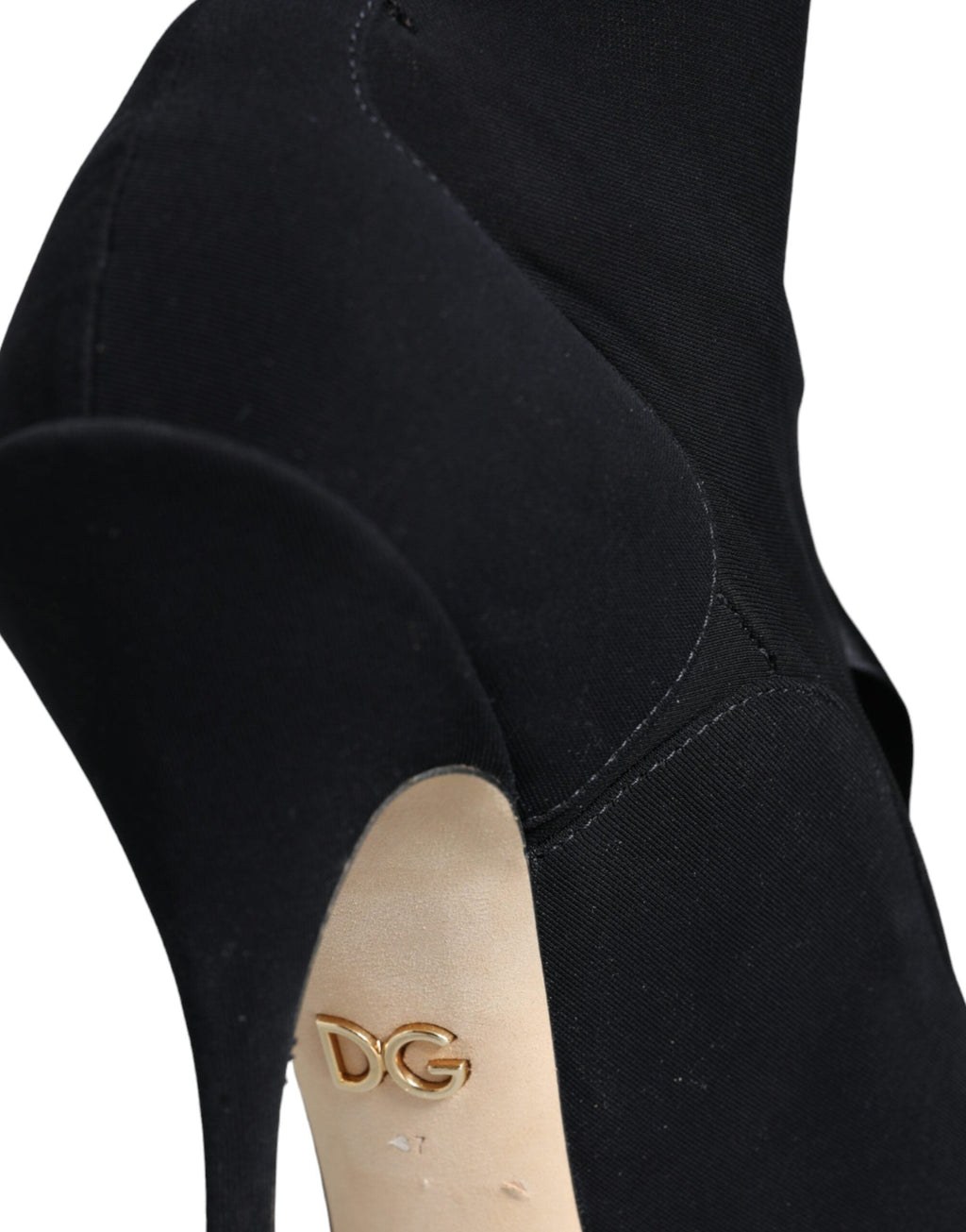 Dolce & Gabbana Black Stiletto Heels Mid Calf Boots Shoes Dolce & Gabbana