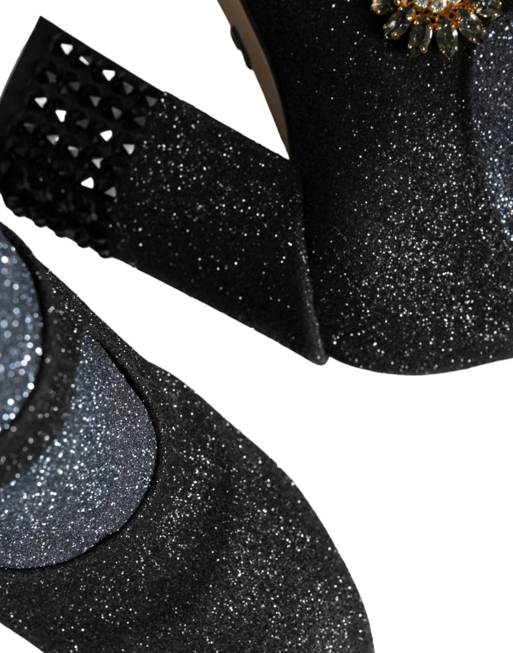 Dolce & Gabbana Black Crystal Mary Janes Booties Shoes Dolce & Gabbana