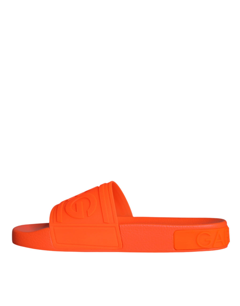 Dolce & Gabbana Orange Rubber Slides Sandals Beachwear Shoes Dolce & Gabbana