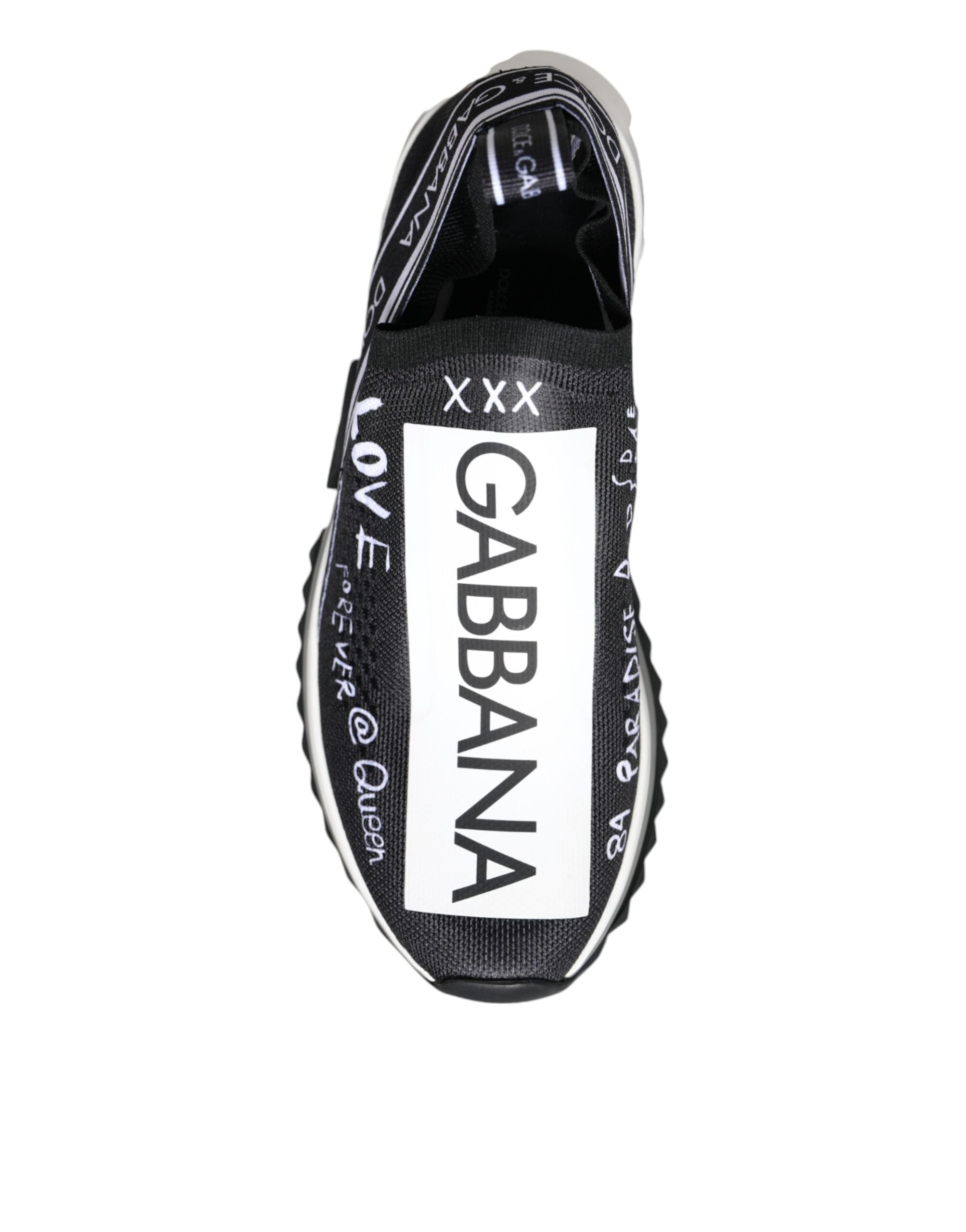 Dolce & Gabbana Black White Sorrento Low Top Sneakers Shoes Dolce & Gabbana