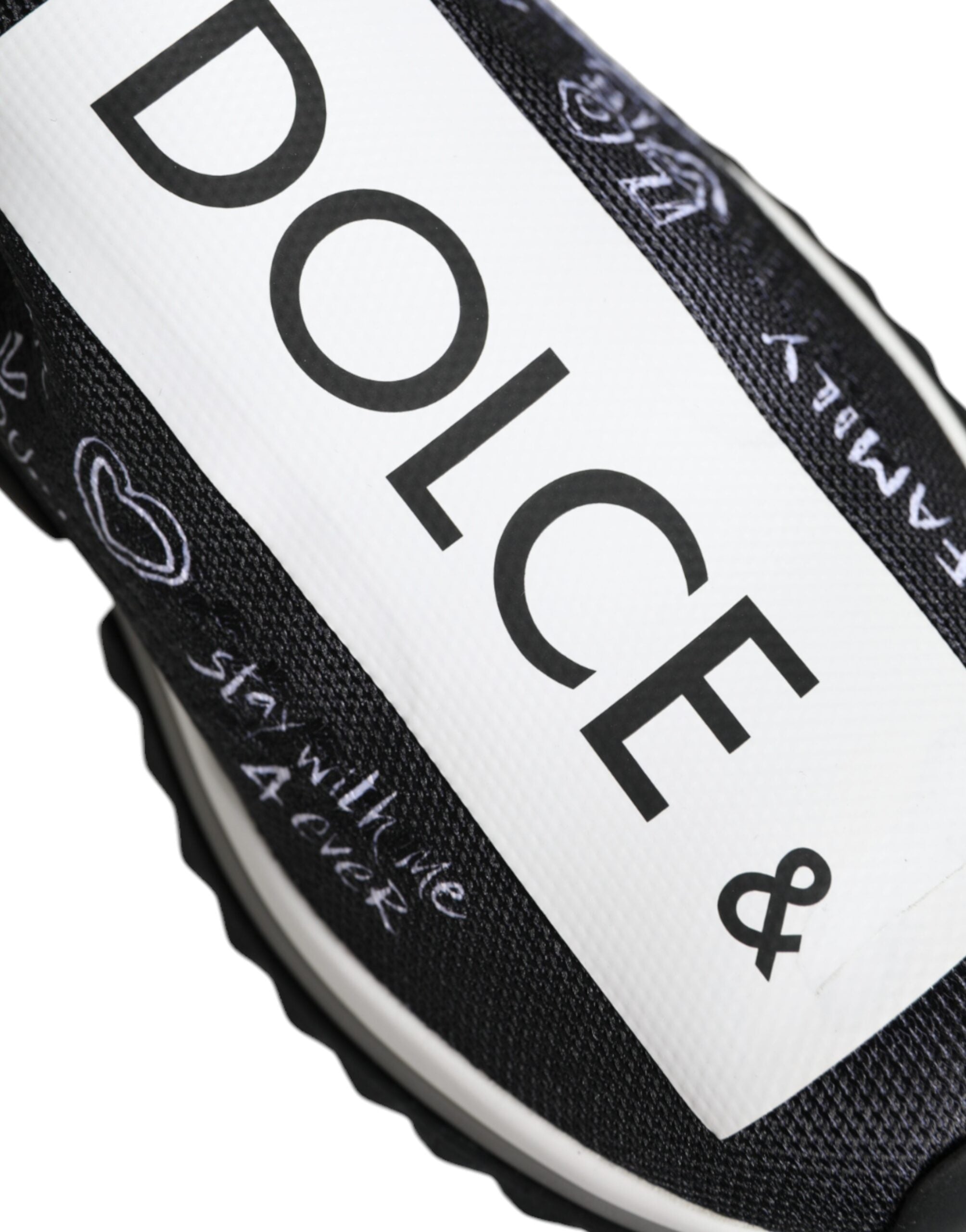 Dolce & Gabbana Black White Sorrento Low Top Sneakers Shoes Dolce & Gabbana