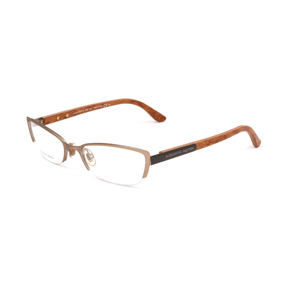 Alexander McQueen Brown Metal Frames Alexander McQueen