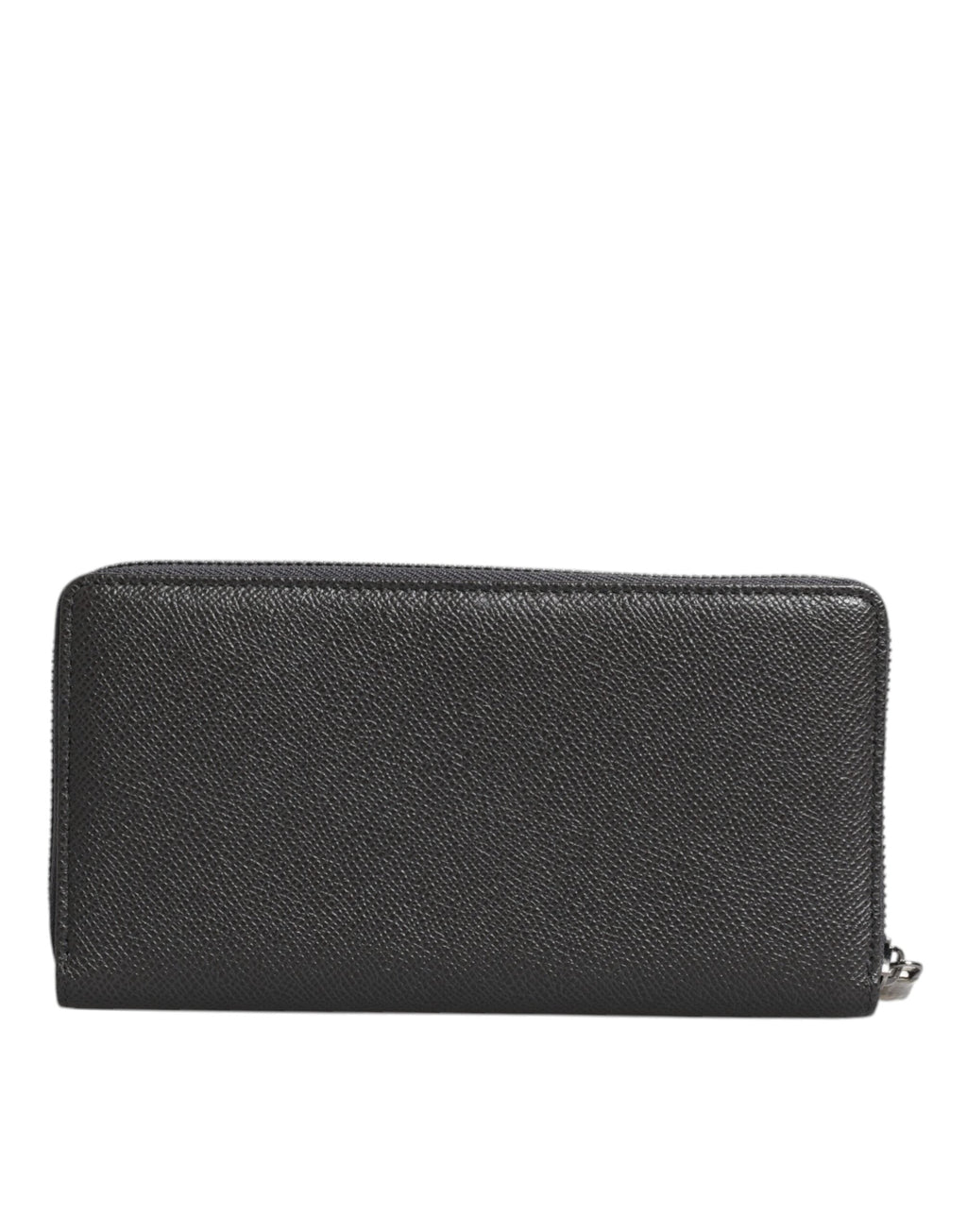 Dolce & Gabbana Dark Gray Leather DG Logo Zip Around Continental Wallet Dolce & Gabbana