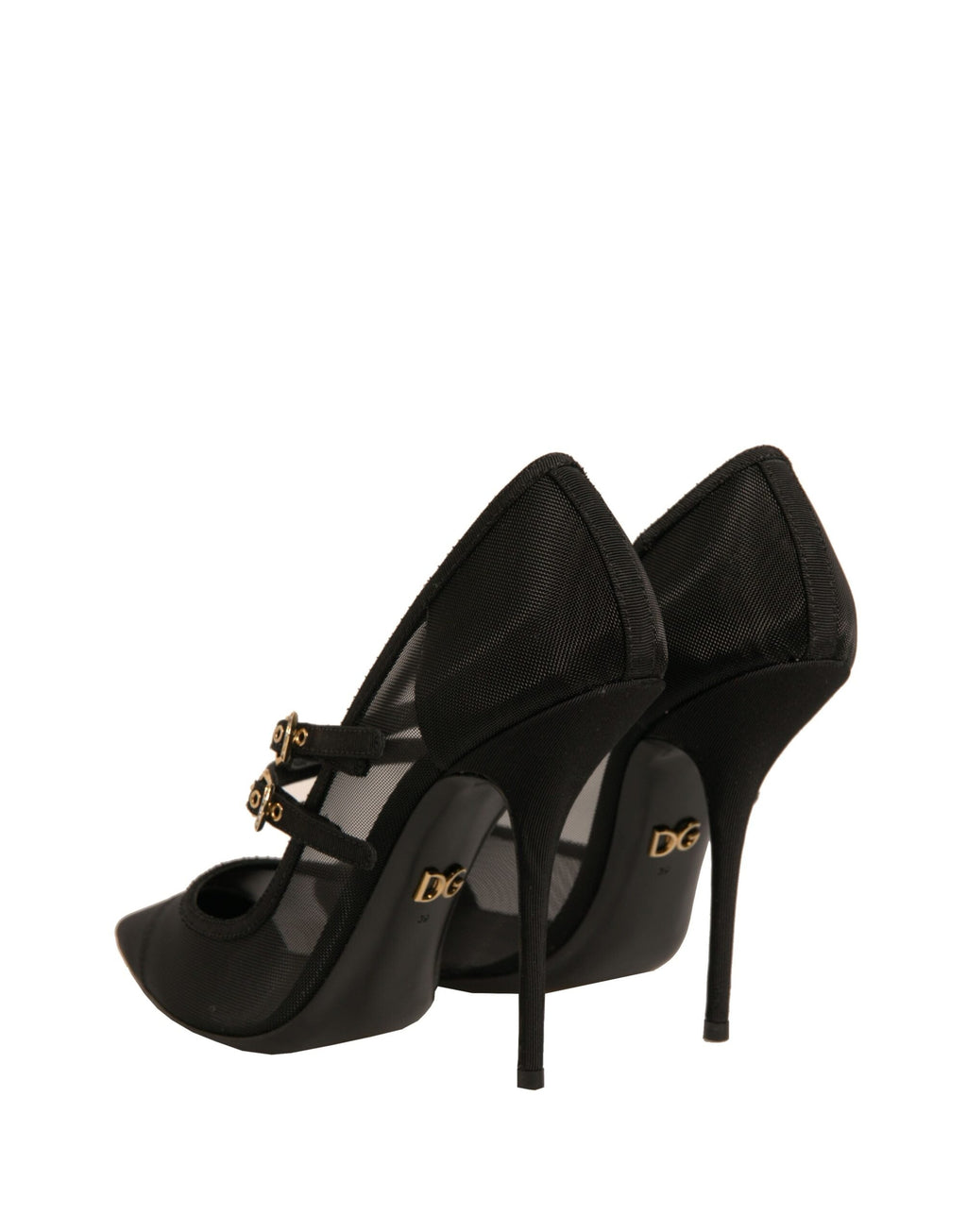 Dolce & Gabbana Black Mesh Mary Jane High Heels Pumps Shoes Dolce & Gabbana