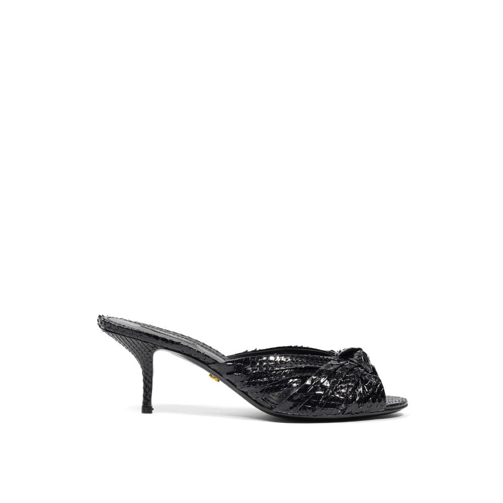 Dolce & Gabbana Black Snake Skin  Sandal Dolce & Gabbana