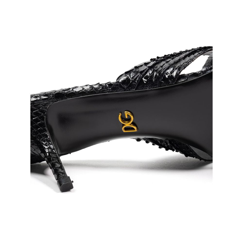 Dolce & Gabbana Black Snake Skin  Sandal Dolce & Gabbana
