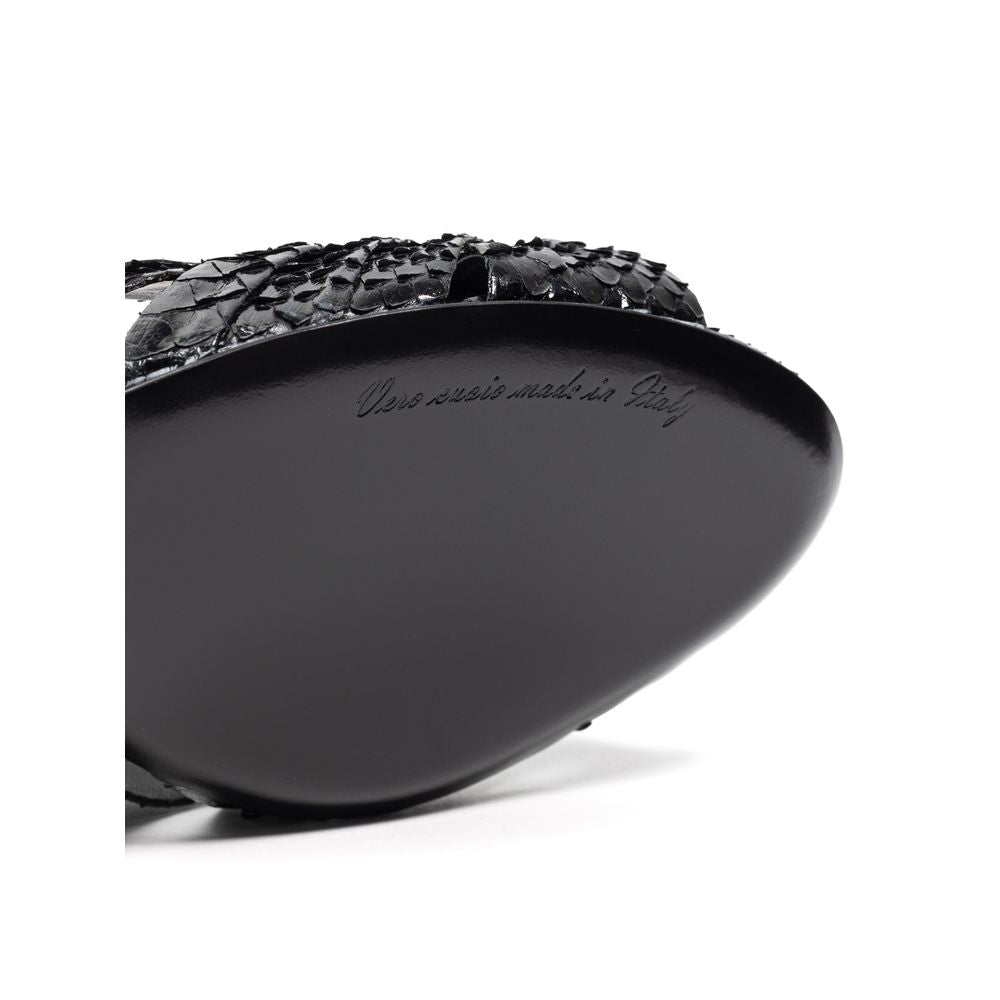 Dolce & Gabbana Black Snake Skin  Sandal Dolce & Gabbana