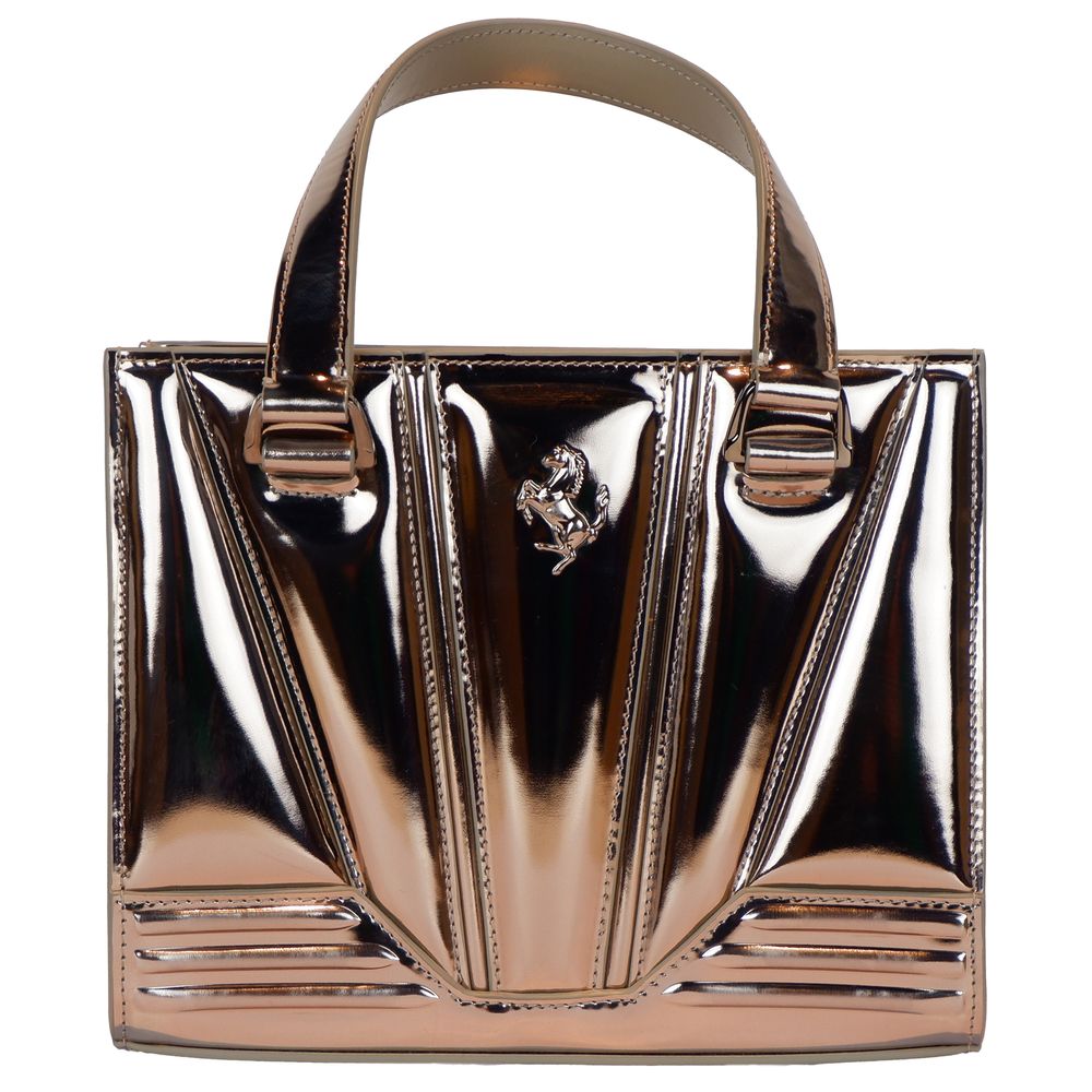 Ferrari Gray Leather Handbag Ferrari