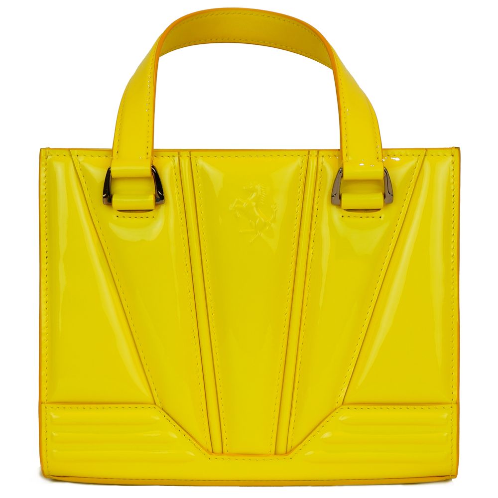 Ferrari Yellow Leather Handbag Ferrari