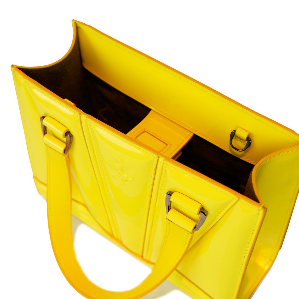 Ferrari Yellow Leather Handbag Ferrari