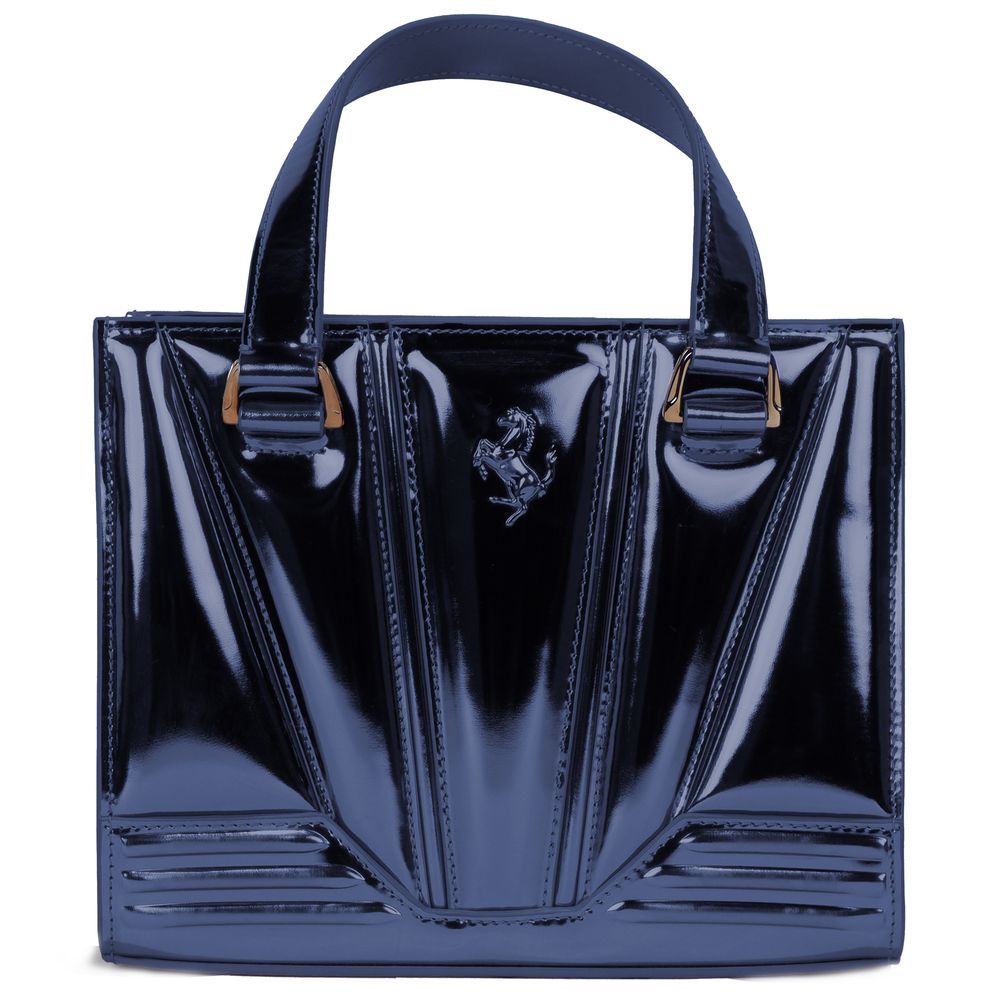 Ferrari Blue Leather Handbag Ferrari