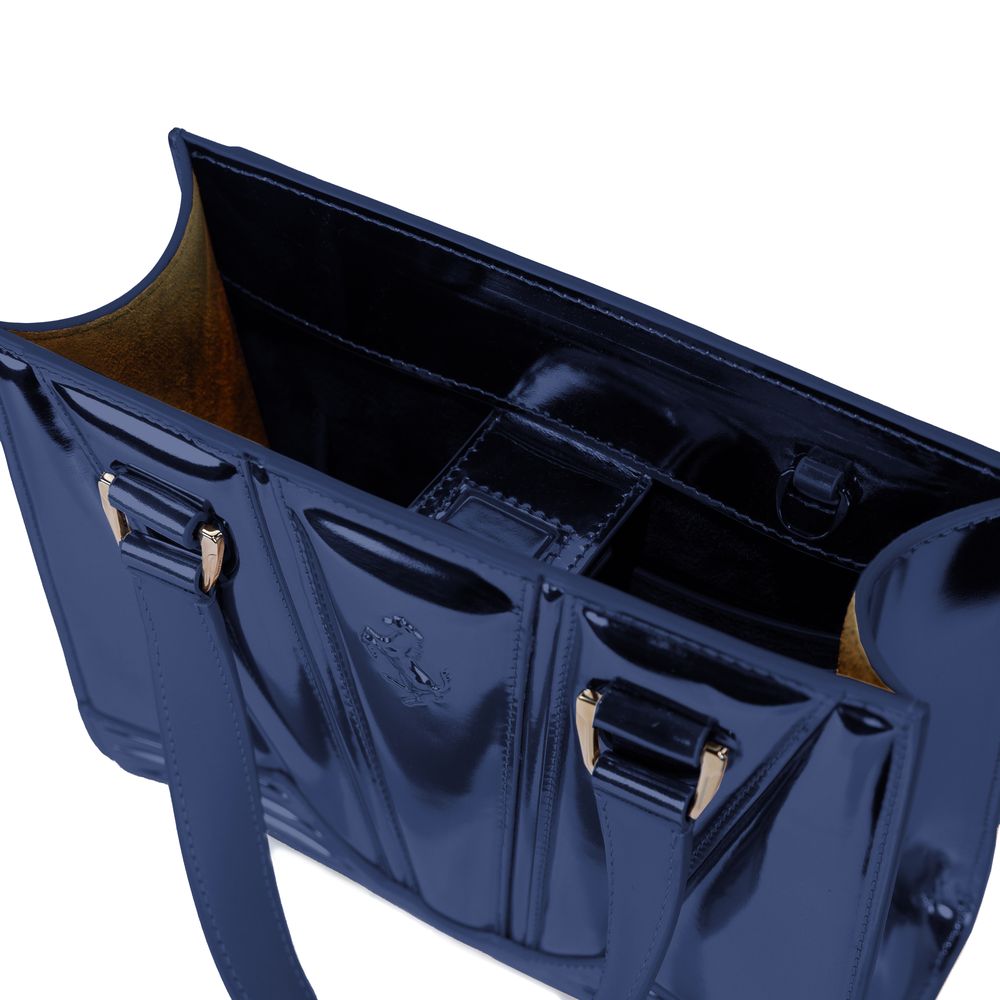 Ferrari Blue Leather Handbag Ferrari