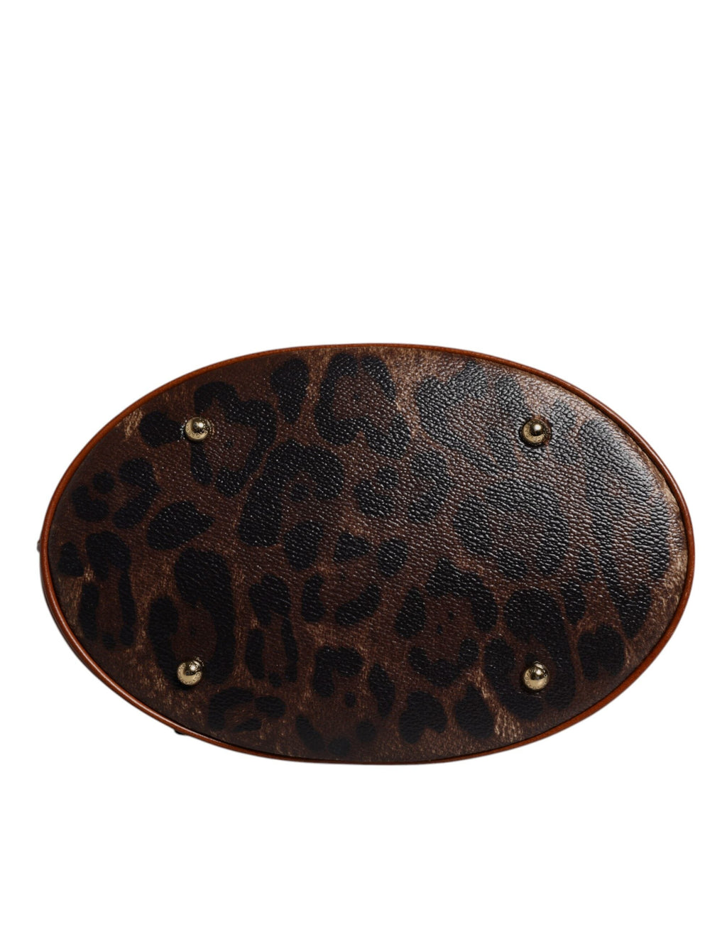 Dolce & Gabbana Brown Leopard Leather Shoulder Strap Tote Bag Dolce & Gabbana