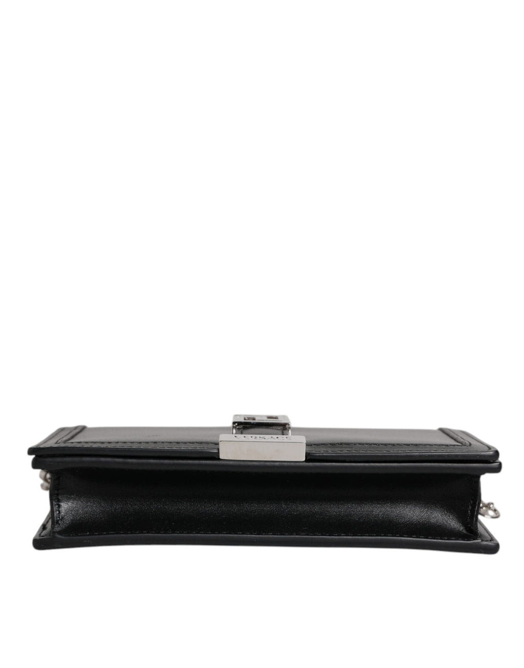 Versace Black Calfskin Leather Chain Strap Shoulder Crossbody Bag Versace