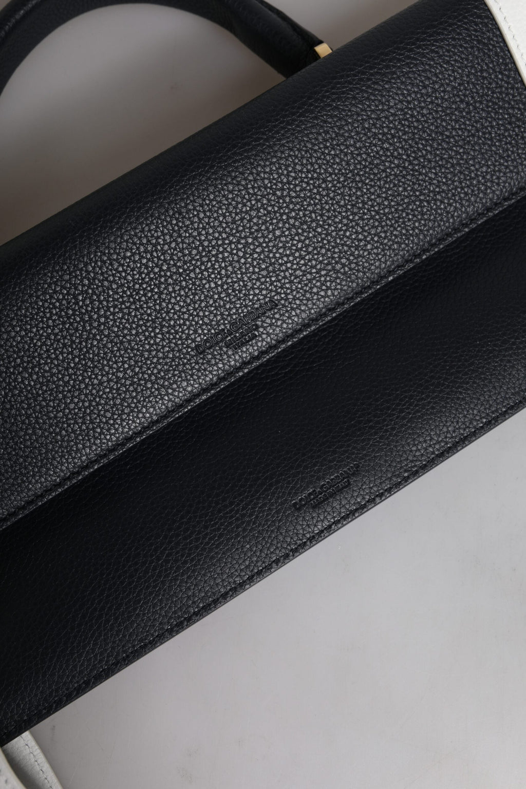 Dolce & Gabbana Blue White Calfskin Leather Crossbody Shoulder Bag Dolce & Gabbana