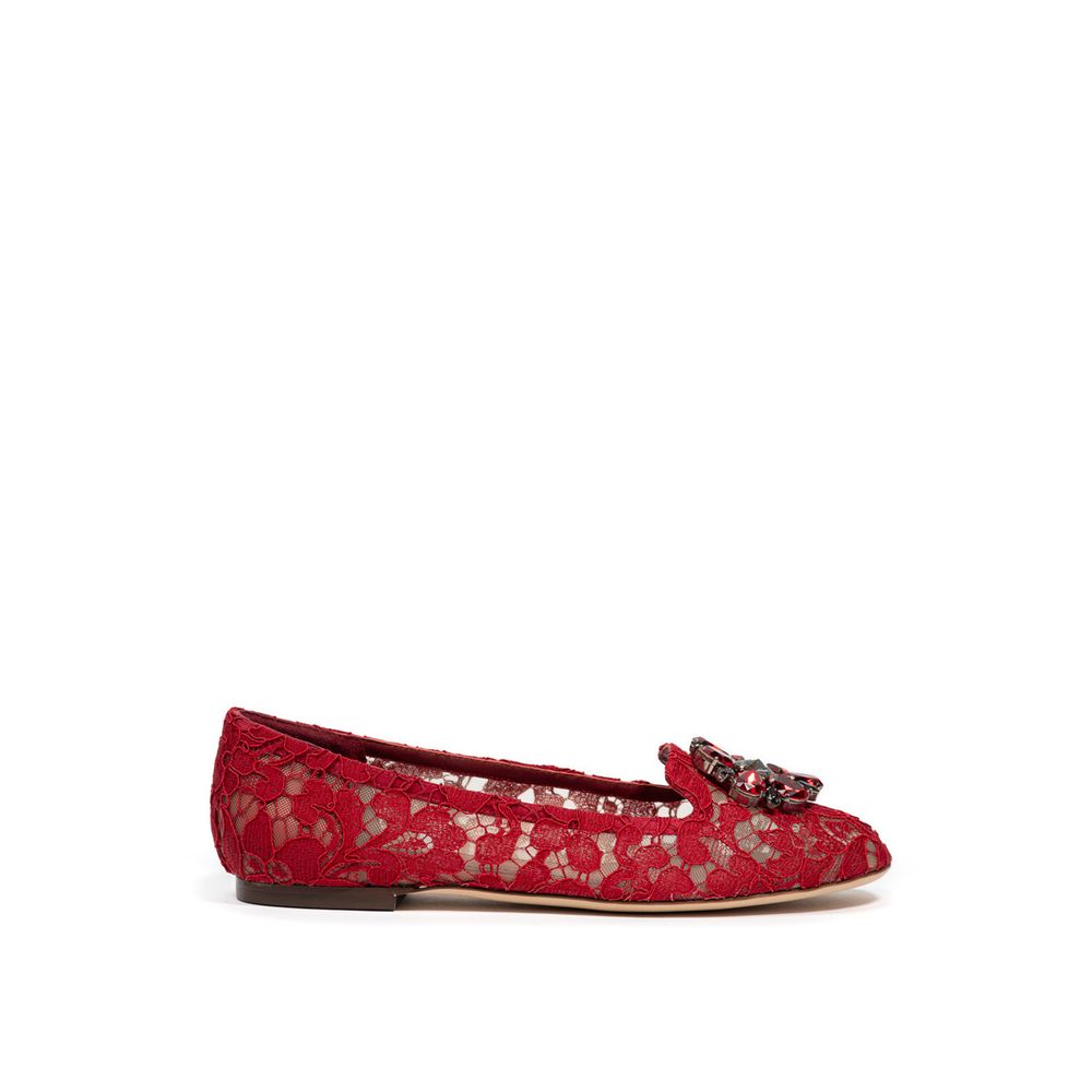 Dolce & Gabbana Red Viscose Ballet Flat Dolce & Gabbana