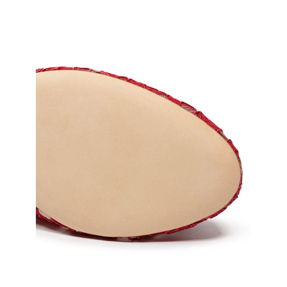 Dolce & Gabbana Red Viscose Ballet Flat Dolce & Gabbana