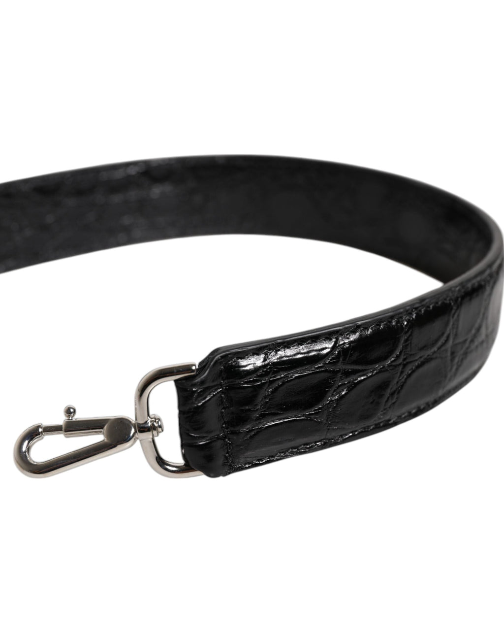 Dolce & Gabbana Black Alligator Leather Bag Shoulder Strap Dolce & Gabbana