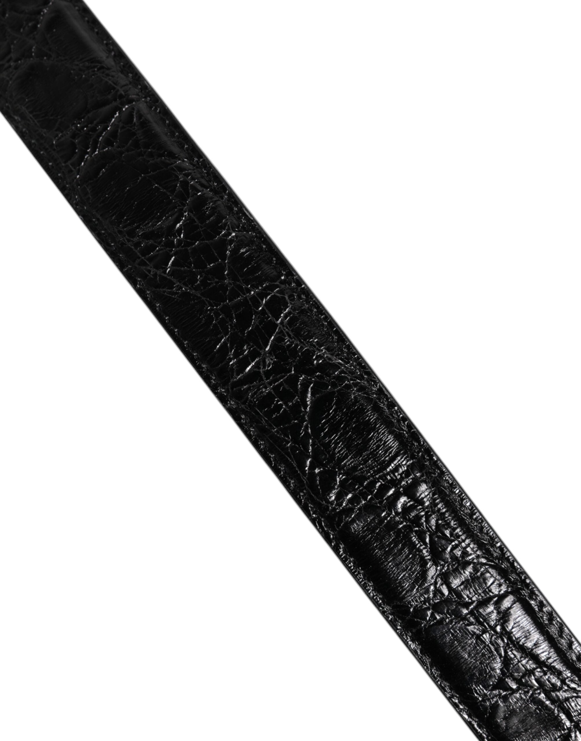 Dolce & Gabbana Black Alligator Leather Bag Shoulder Strap Dolce & Gabbana