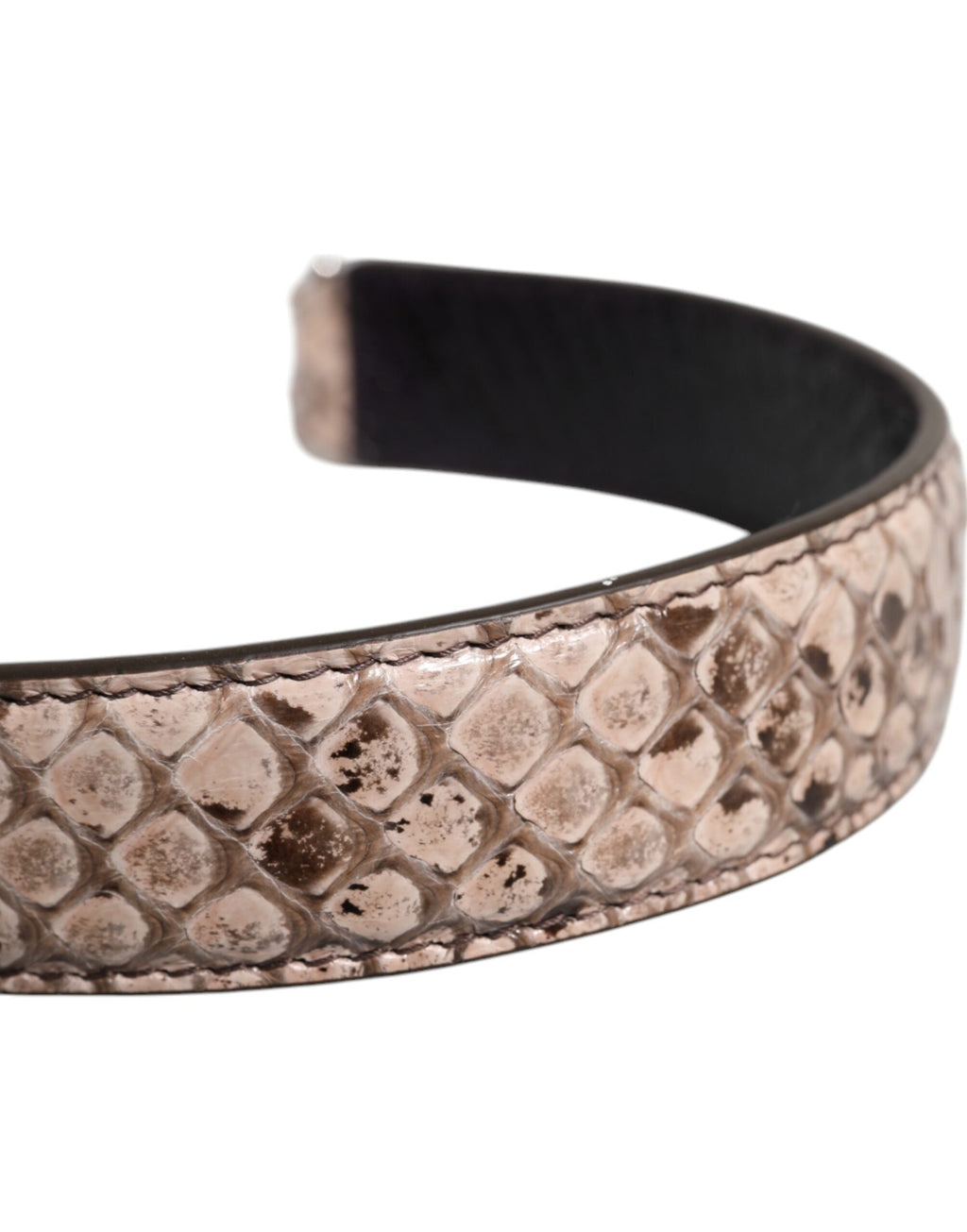 Dolce & Gabbana Black Cream Exotic Leather Bag Shoulder Strap Dolce & Gabbana