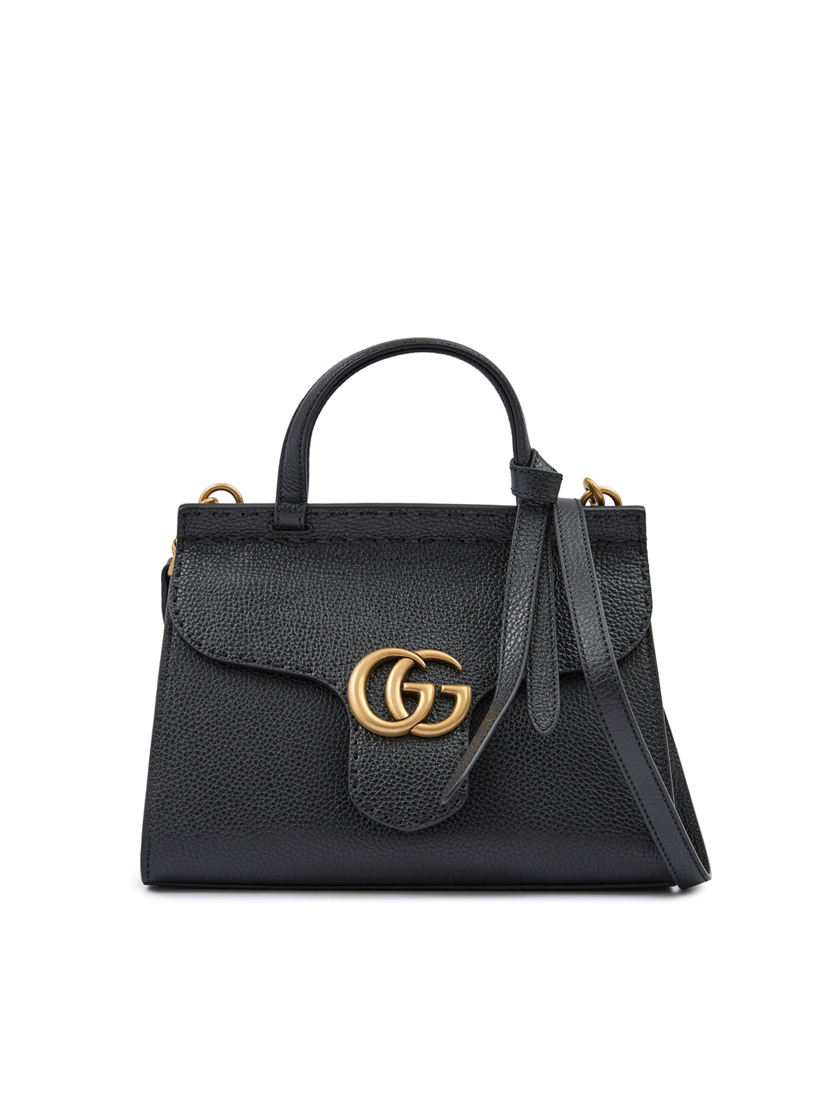 Gucci Black Leather GG Marmont Handbag Gucci