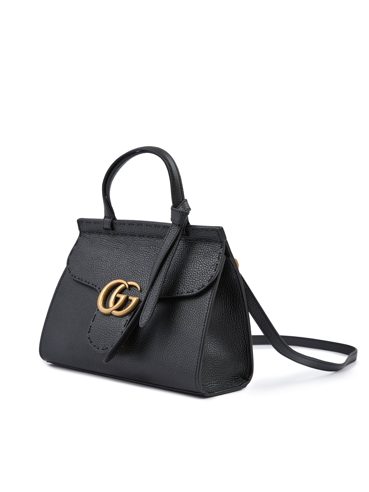 Gucci Black Leather GG Marmont Handbag Gucci