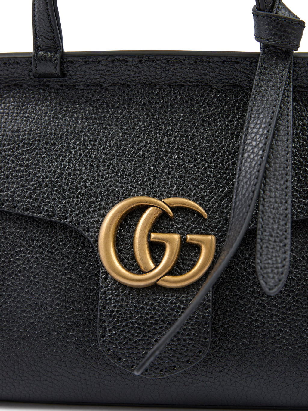 Gucci Black Leather GG Marmont Handbag Gucci