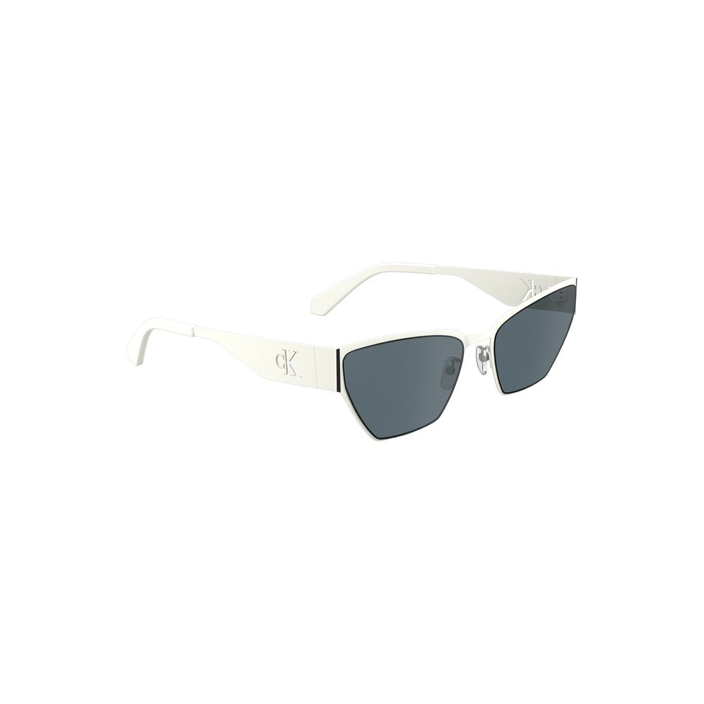 Calvin Klein White Metal Women Sunglass Calvin Klein