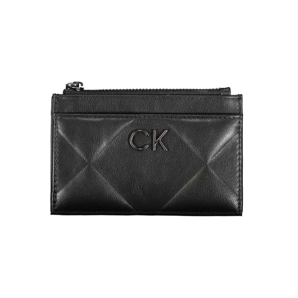 Calvin Klein Sleek Black Zip Wallet with Contrast Detailing Calvin Klein