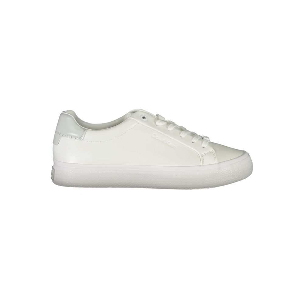 Calvin Klein Elegant White Sneakers with Contrast Detailing Calvin Klein