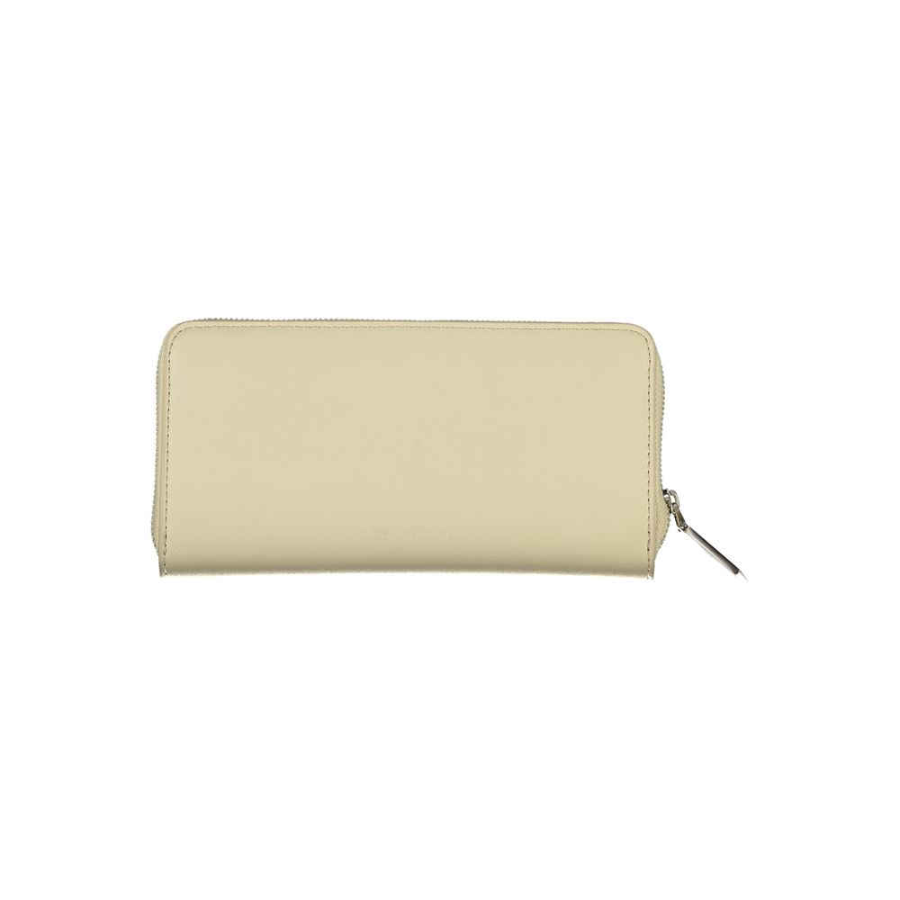 Calvin Klein Elegant Beige Zip Wallet with RFID Blocking Calvin Klein