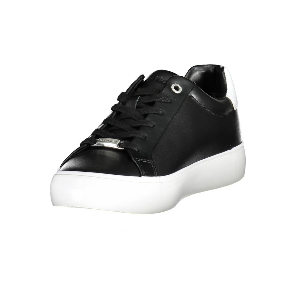 Calvin Klein Black Leather Women Sneaker Calvin Klein