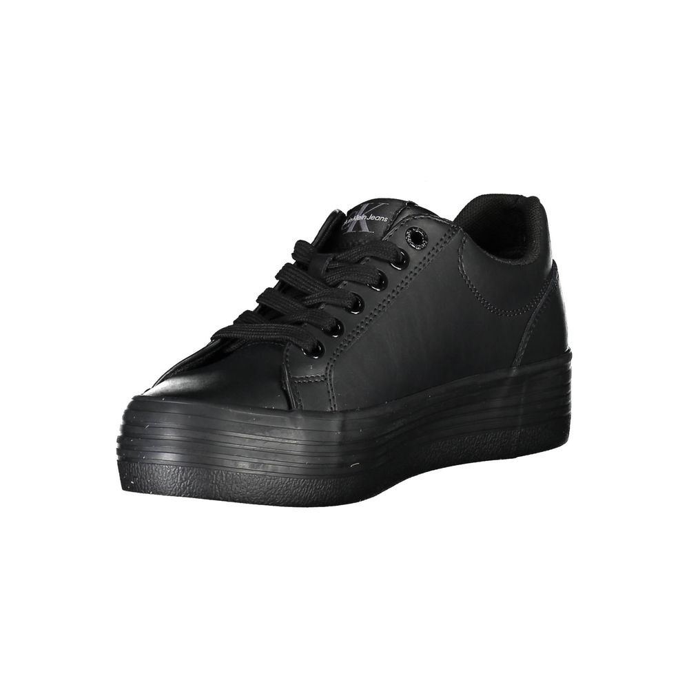 Calvin Klein Black Leather Women Sneaker Calvin Klein