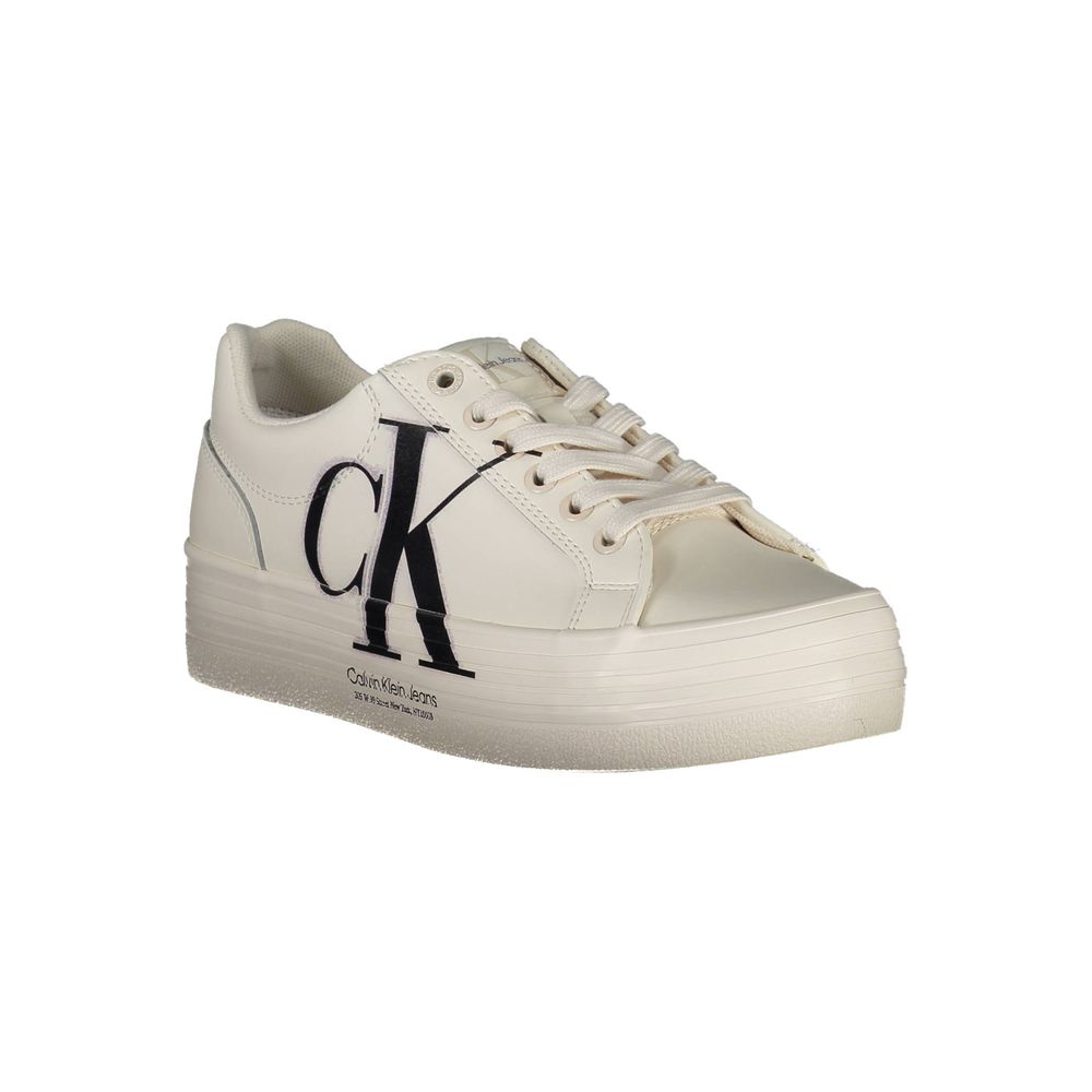 Calvin Klein White Polyester Sneaker Calvin Klein