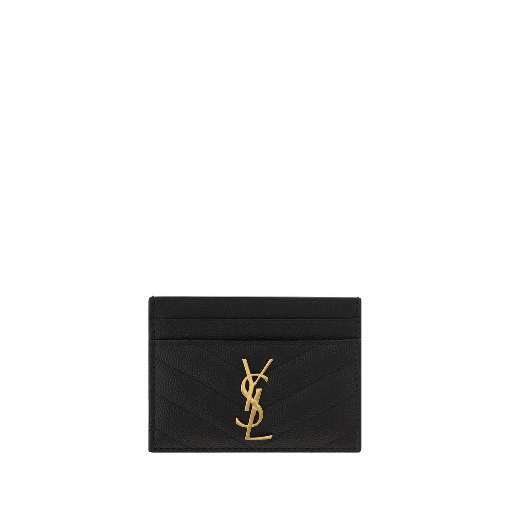 Saint Laurent Black Calf Leather Bos Taurus Cardholder Saint Laurent
