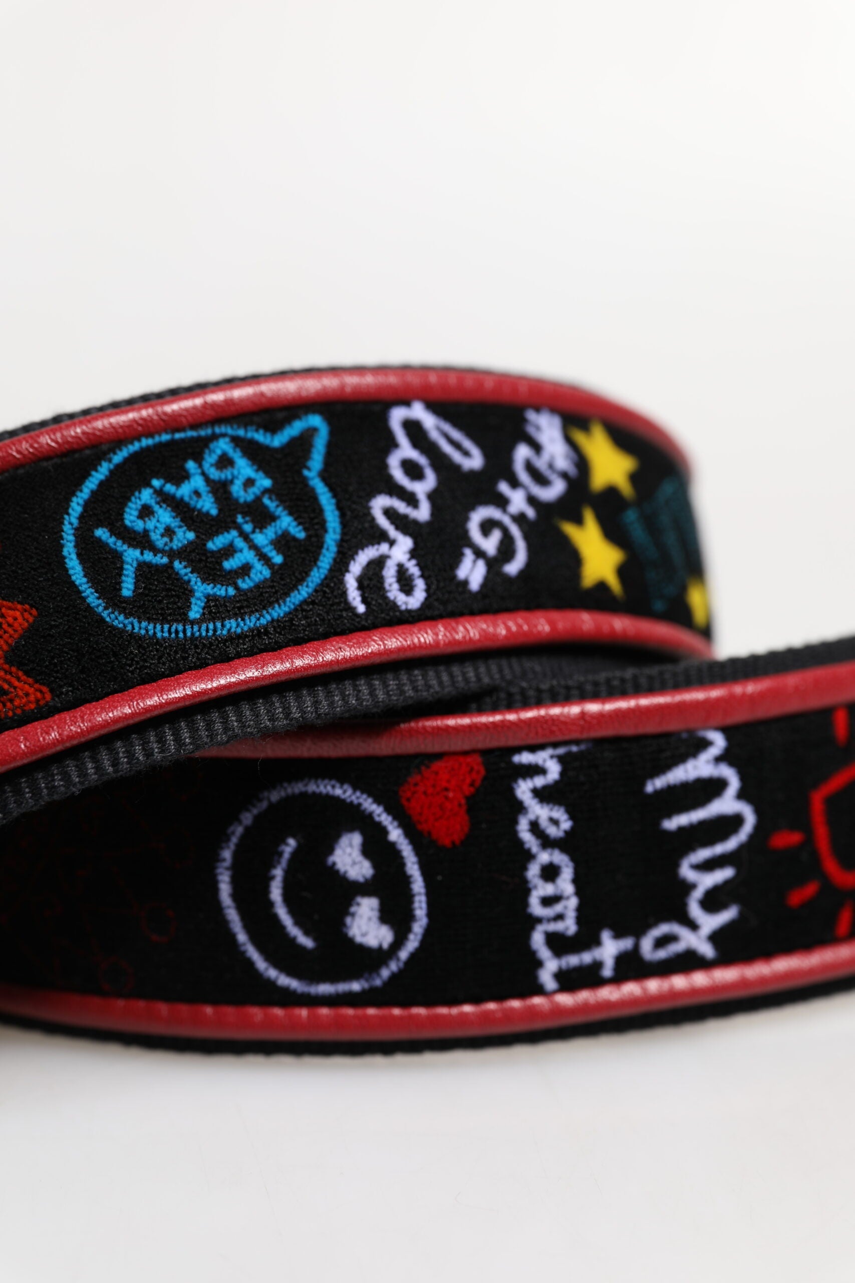 Dolce & Gabbana Black Cotton Printed Women Bag Accessory Shoulder Strap Dolce & Gabbana