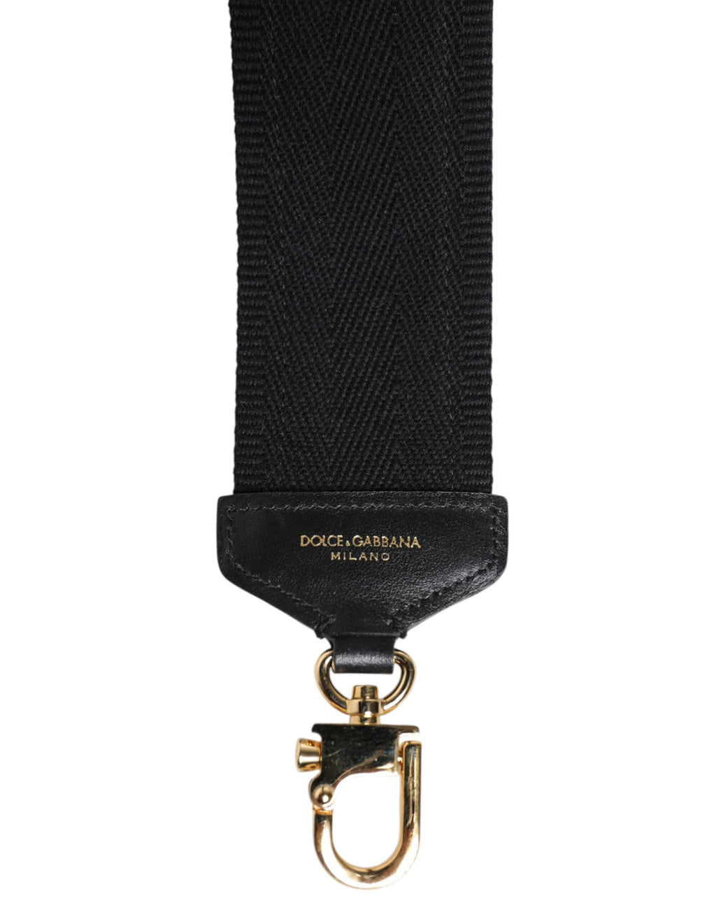 Dolce & Gabbana Black Cotton Printed Women Bag Accessory Shoulder Strap Dolce & Gabbana