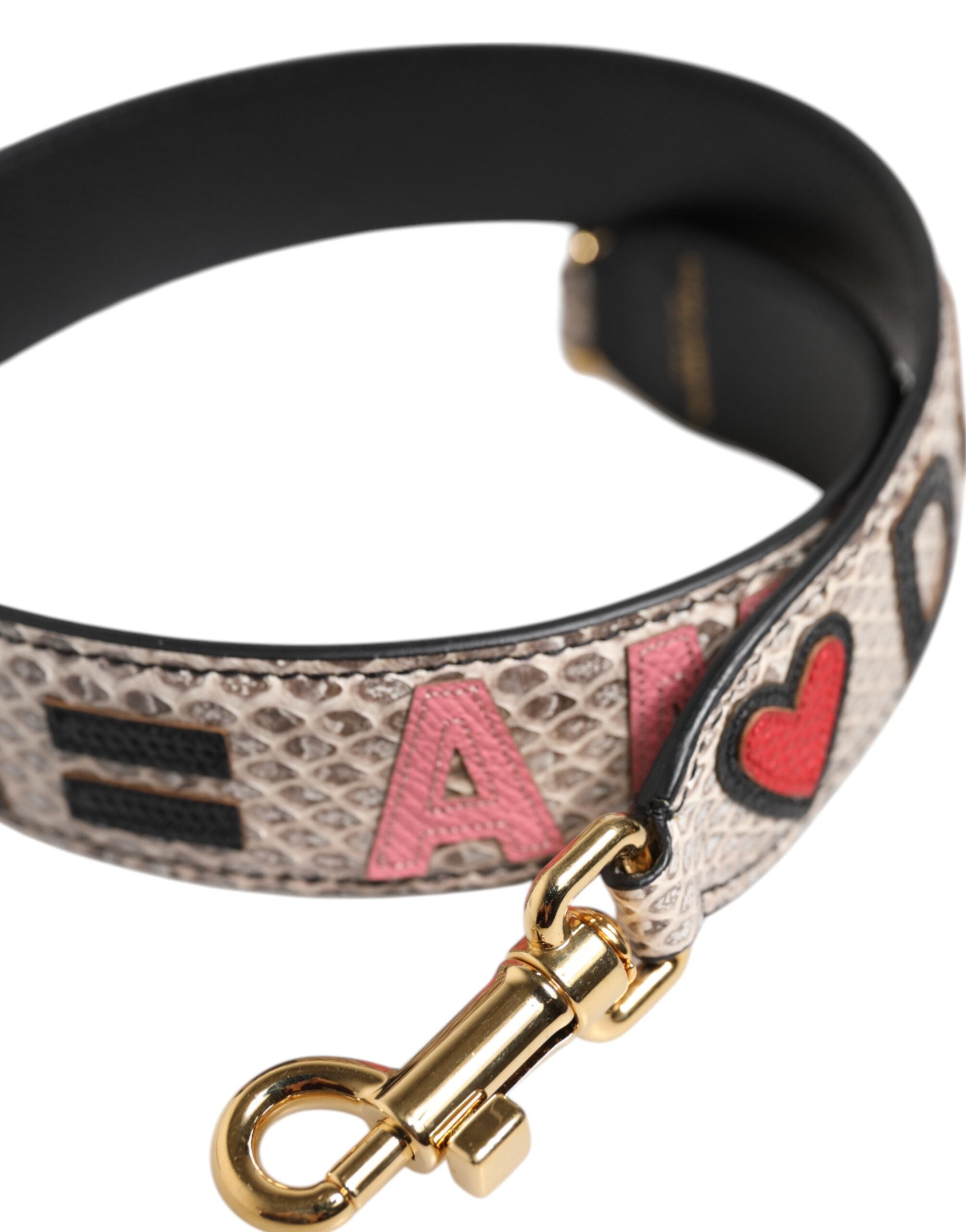 Dolce & Gabbana Multicolor DG AMORE Patch Bag Accessory Shoulder Strap Dolce & Gabbana